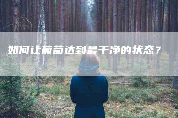 如何让葡萄达到最干净的状态？-家政服务网