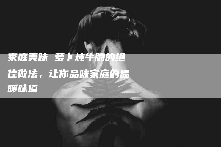 家庭美味 萝卜炖牛腩的绝佳做法，让你品味家庭的温暖味道-家政服务网