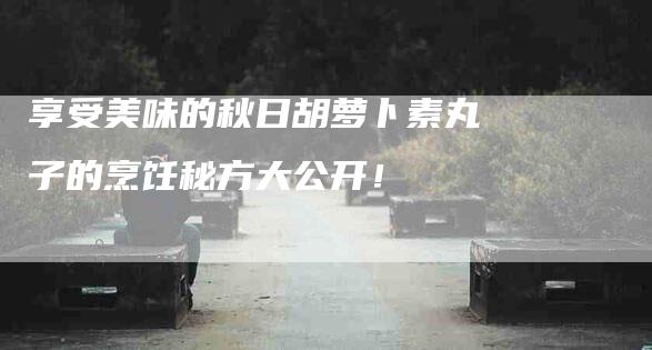 享受美味的秋日胡萝卜素丸子的烹饪秘方大公开！-家政服务网