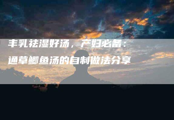 丰乳祛湿好汤，产妇必备：通草鲫鱼汤的自制做法分享-家政服务网