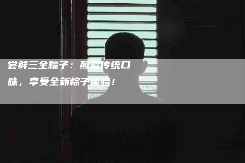 尝鲜三全粽子：颠覆传统口味，享受全新粽子体验！-家政服务网