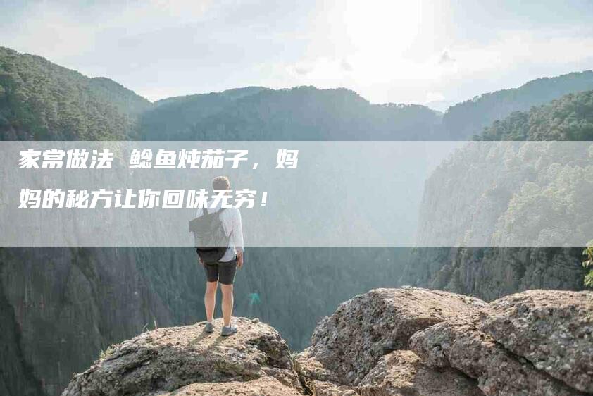 家常做法 鲶鱼炖茄子，妈妈的秘方让你回味无穷！-家政服务网