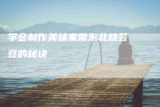 学会制作美味家常东北烧芸豆的秘诀-家政服务网