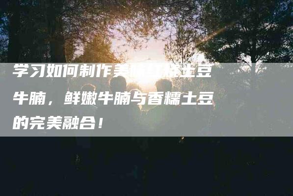 学习如何制作美味红烧土豆牛腩,鲜嫩牛腩与香糯土豆的完美融合!-家政服务网