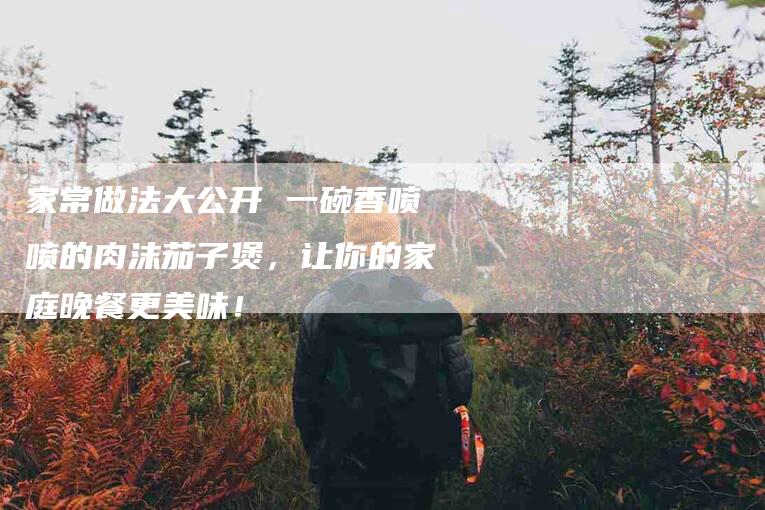 家常做法大公开 一碗香喷喷的肉沫茄子煲，让你的家庭晚餐更美味！