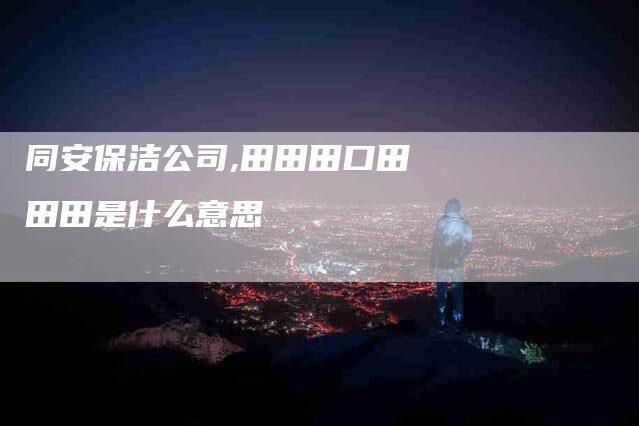 同安保洁公司,田田田口田田田是什么意思-家政服务网