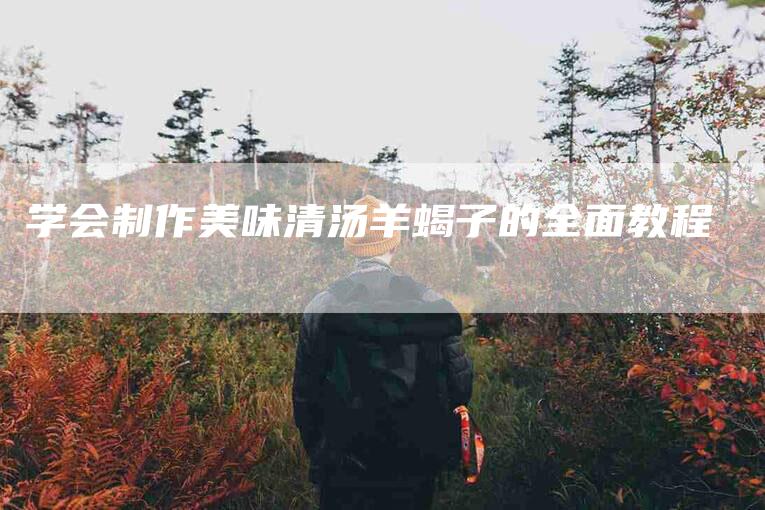 学会制作美味清汤羊蝎子的全面教程-家政服务网