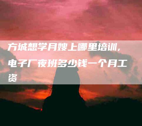 方城想学月嫂上哪里培训,电子厂夜班多少钱一个月工资-家政服务网