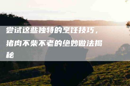 尝试这些独特的烹饪技巧，猪肉不柴不老的绝妙做法揭秘-家政服务网