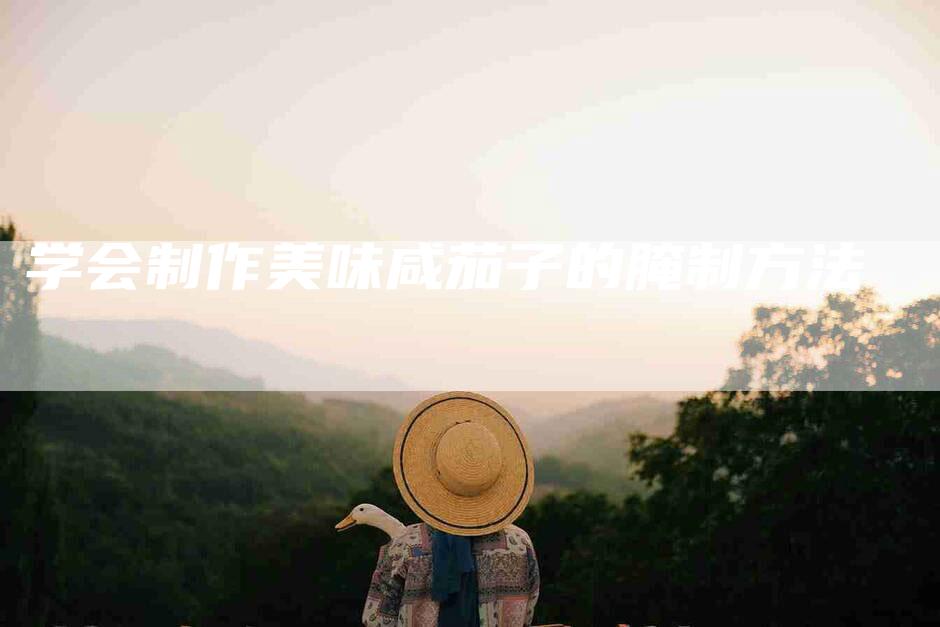 学会制作美味咸茄子的腌制方法-家政服务网