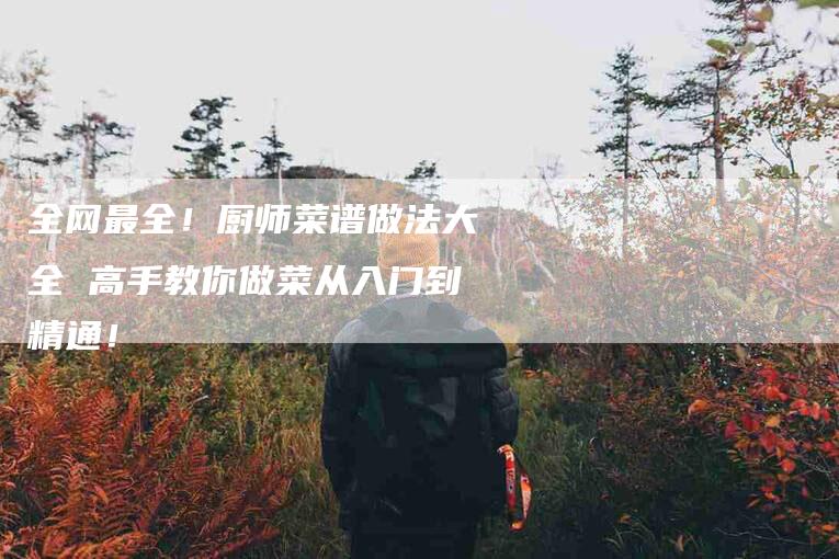 全网最全！厨师菜谱做法大全 高手教你做菜从入门到精通！-家政服务网