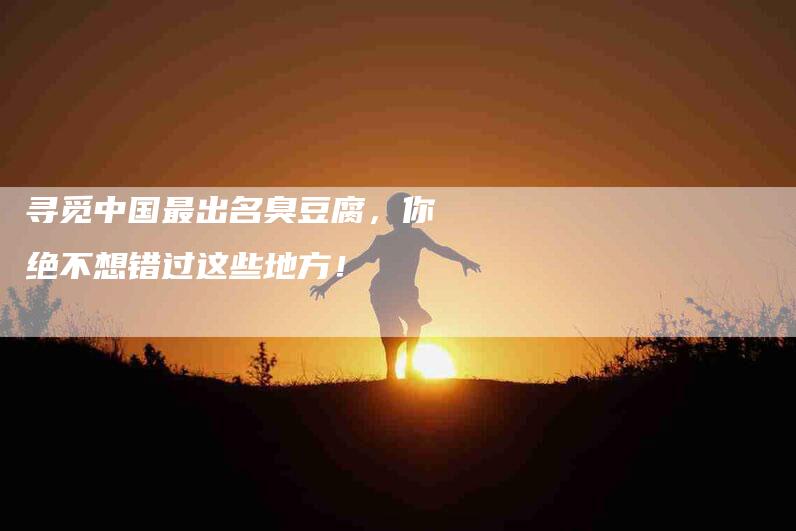 寻觅中国最出名臭豆腐，你绝不想错过这些地方！-家政服务网