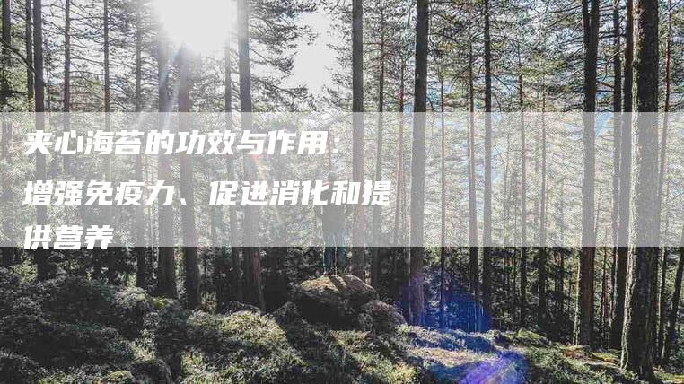 夹心海苔的功效与作用： 增强免疫力、促进消化和提供营养-家政服务网