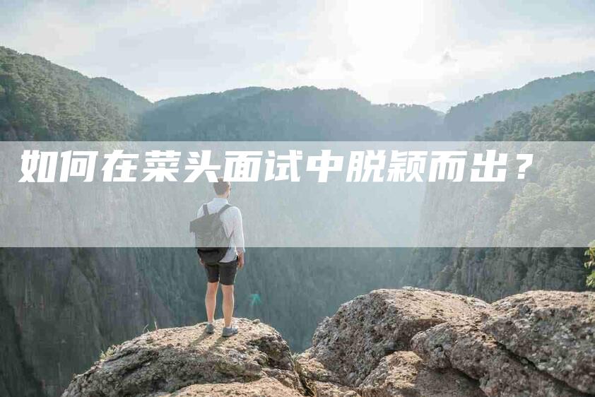 如何在菜头面试中脱颖而出？-家政服务网