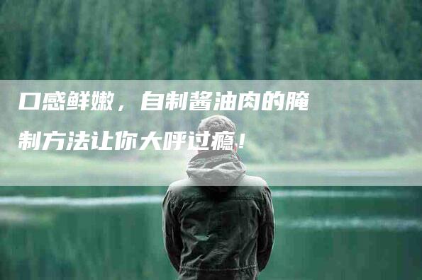 口感鲜嫩，自制酱油肉的腌制方法让你大呼过瘾！-家政服务网