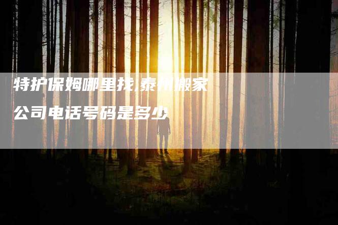 特护保姆哪里找,泰州搬家公司电话号码是多少-家政服务网