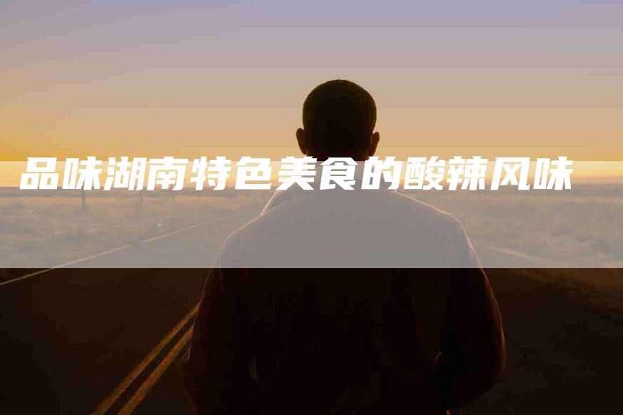品味湖南特色美食的酸辣风味
