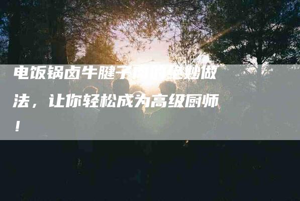 电饭锅卤牛腱子肉的绝妙做法，让你轻松成为高级厨师！