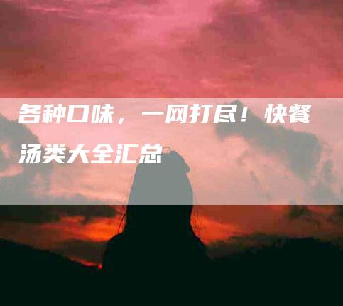各种口味，一网打尽！快餐汤类大全汇总
