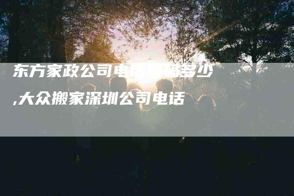 东方家政公司电话号码多少,大众搬家深圳公司电话