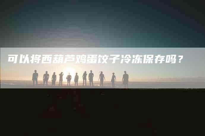 可以将西葫芦鸡蛋饺子冷冻保存吗？-家政服务网