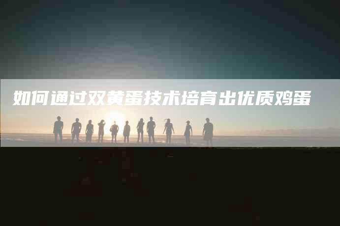 如何通过双黄蛋技术培育出优质鸡蛋-家政服务网