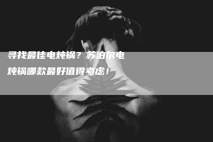 寻找最佳电炖锅？苏泊尔电炖锅哪款最好值得考虑！-家政服务网