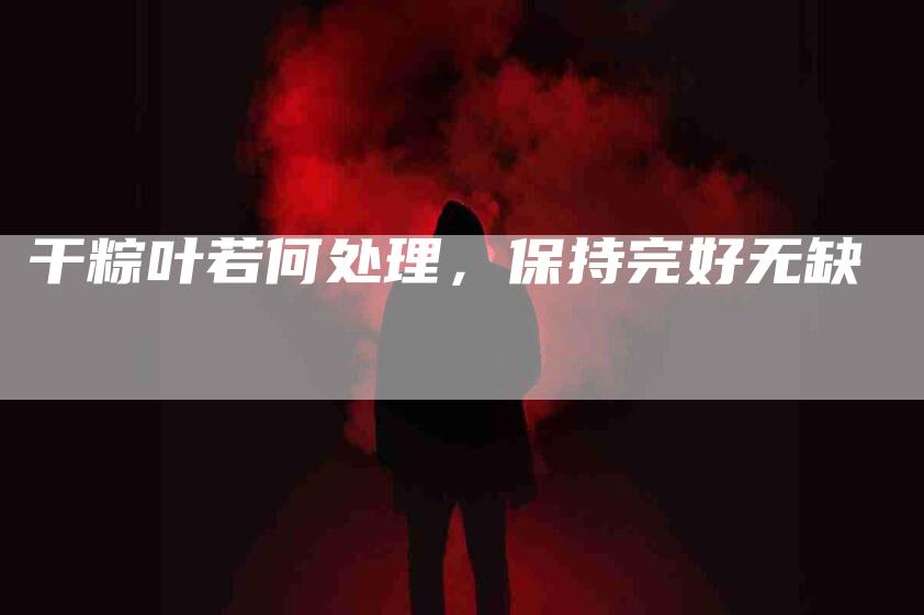 干粽叶若何处理，保持完好无缺