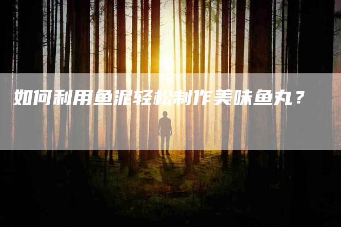 如何利用鱼泥轻松制作美味鱼丸？-家政服务网