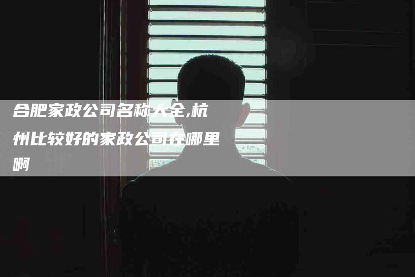 合肥家政公司名称大全,杭州比较好的家政公司在哪里啊-家政服务网