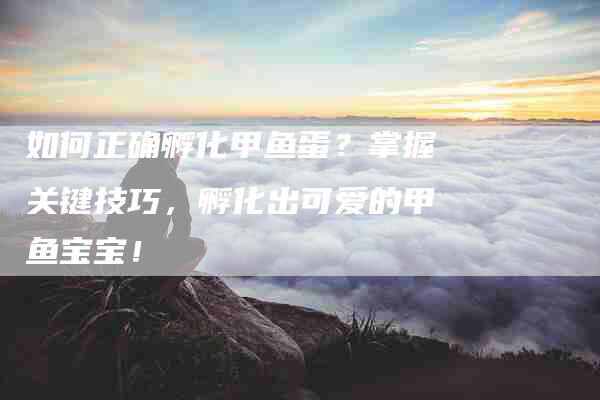 如何正确孵化甲鱼蛋？掌握关键技巧，孵化出可爱的甲鱼宝宝！-家政服务网