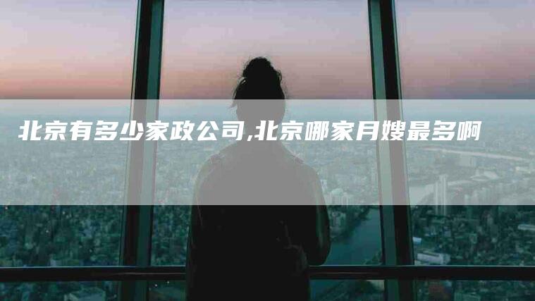 北京有多少家政公司,北京哪家月嫂最多啊